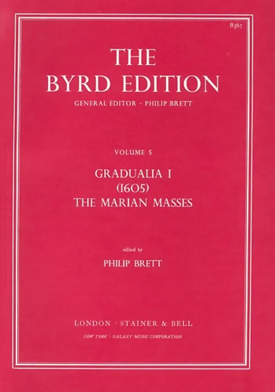 William Byrd Gradualia I 1605 Gemischter Chor mit Begleitung