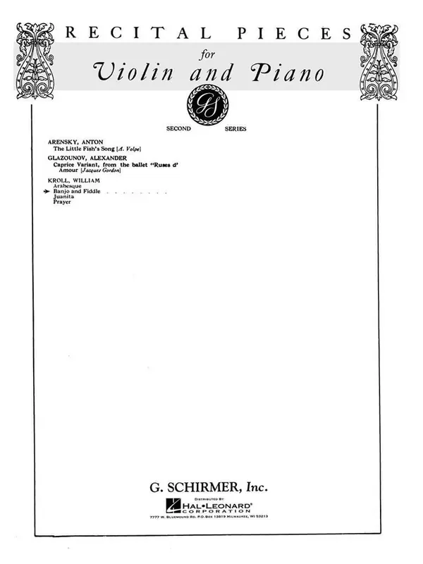 William Kroll Banjo And Fiddle Violine mit Begleitung