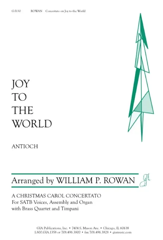 William Rowan Joy to the World – Full Score + instrument parts Gemischter Chor mit Begleitung