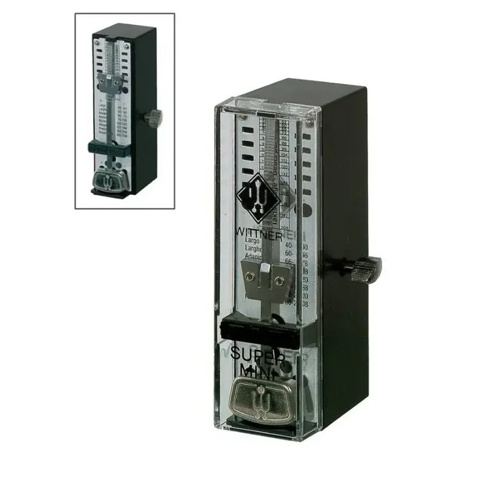 Wittner Taktell Super Mini metronoom, kunststof, zwart, zonder bel