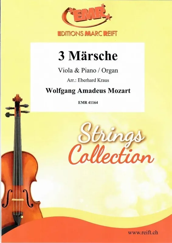Wolfgang Amadeus Mozart 3 Märsche (Arr. Eberhard Kraus) Viola mit Begleitung