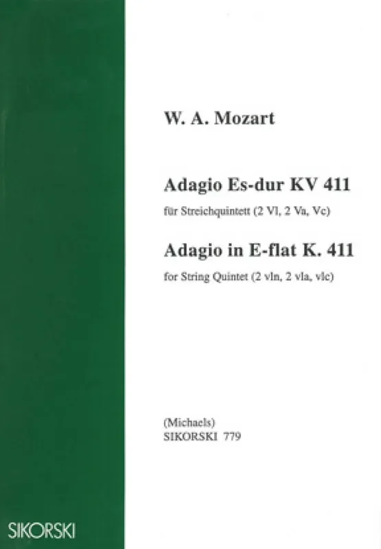 Wolfgang Amadeus Mozart Adagio nach KV 411 Streichquintett