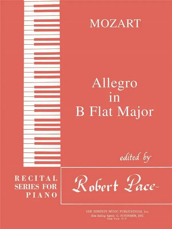 Wolfgang Amadeus Mozart Allegro In B Flat Major Klavier Solo