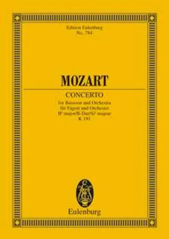 Wolfgang Amadeus Mozart Bassoon Concerto B Flat Major K 191 Orchester