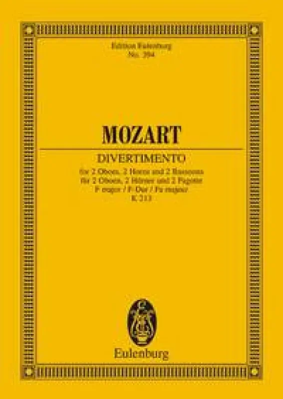 Wolfgang Amadeus Mozart Divertimento No. 8 In F Major KV 213 Kammerensemble