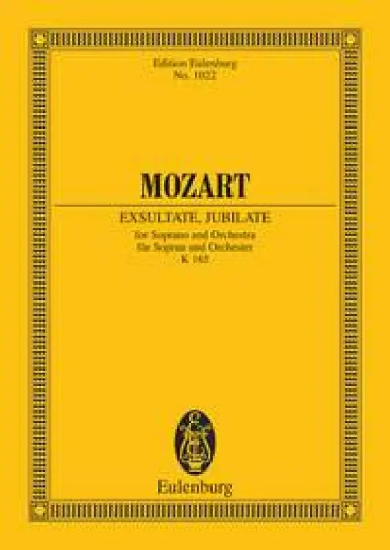 Wolfgang Amadeus Mozart Exsultate, Jubilate K 165 Orchester mit Gesang