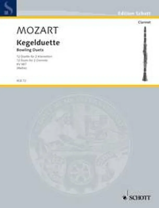 Wolfgang Amadeus Mozart Kegelduette KV 487 (Arr. Reiner Wehle) Klarinette Duett
