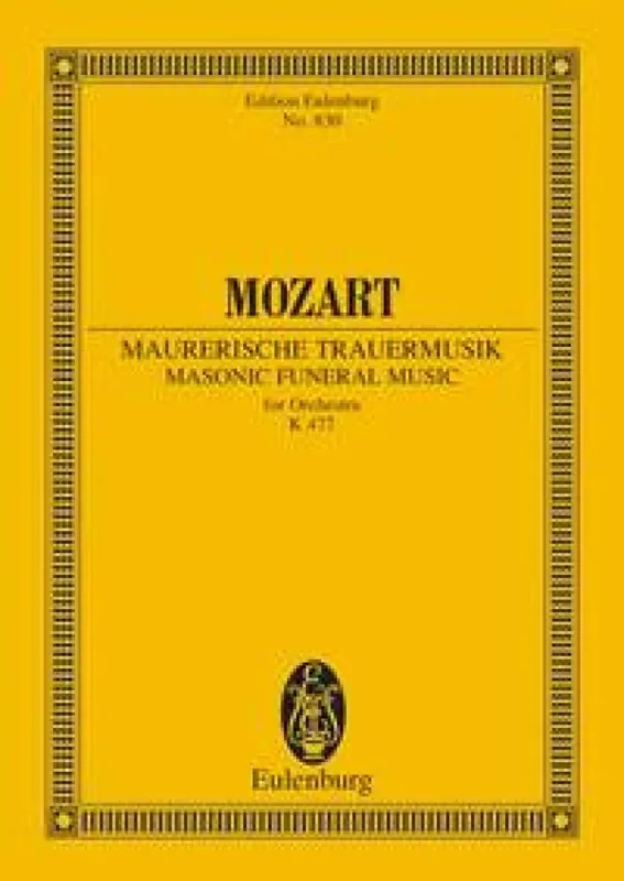 Wolfgang Amadeus Mozart Masonic Funeral Music KV 477 Orchester