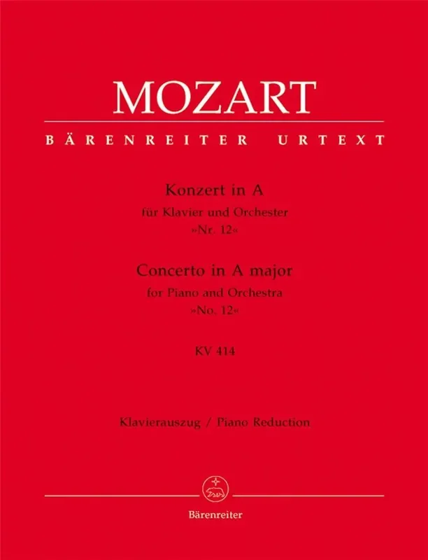 Wolfgang Amadeus Mozart Piano Concerto No. 12 in A Major K.414 Klavier Duett