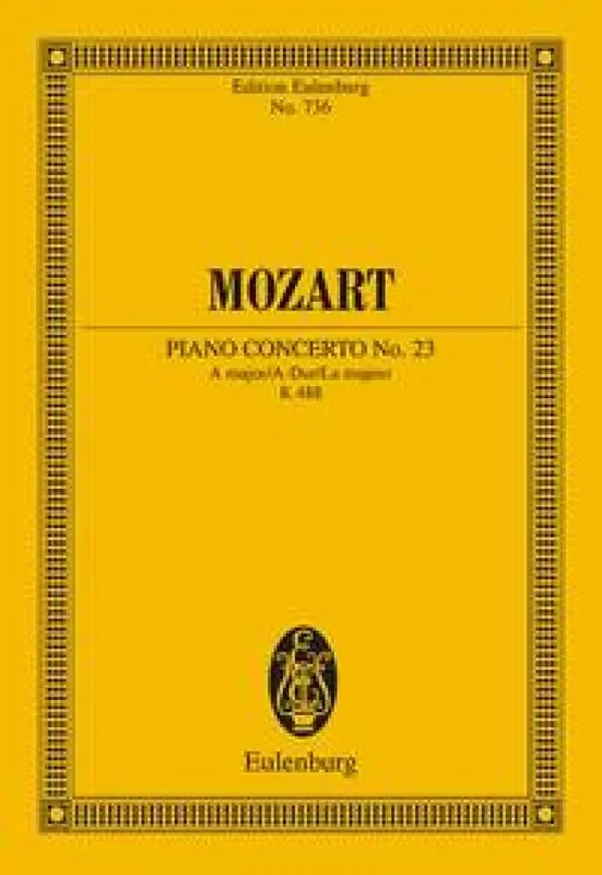 Wolfgang Amadeus Mozart Piano Concerto No.23 In A Kv.488 Orchester mit Solo