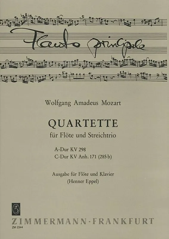 Wolfgang Amadeus Mozart Quartet in A K.298 And Quartet In C K.171 Flöte mit Begleitung