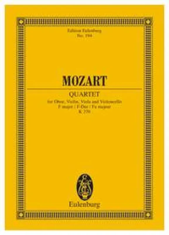 Wolfgang Amadeus Mozart Quartet In F Major K370 Kammerensemble