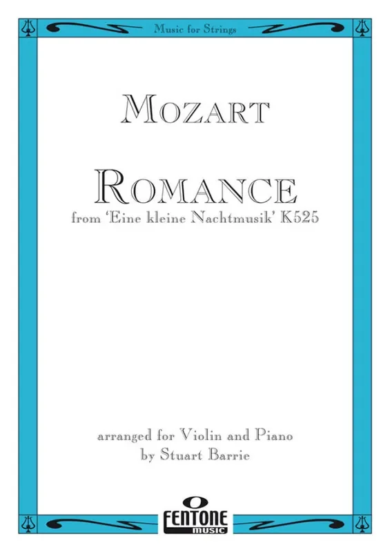 Wolfgang Amadeus Mozart Romance (Arr. Stuart Barrie) Violine Solo