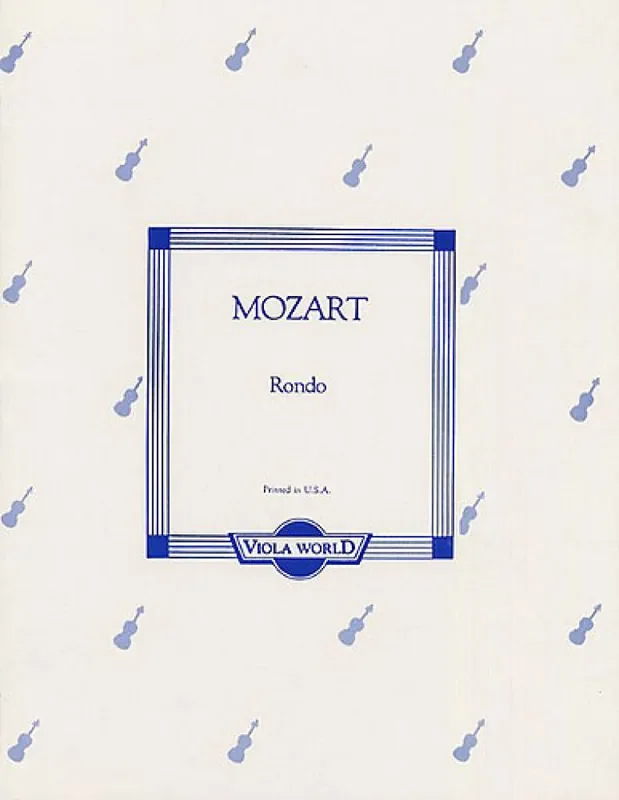 Wolfgang Amadeus Mozart Rondo For Viola And Piano Viola mit Begleitung