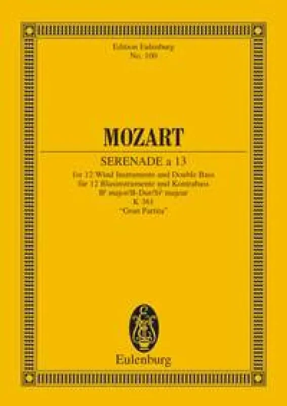 Wolfgang Amadeus Mozart Serenade No.10 In B Flat K.361 ‘Gran Partita‘ Kammerensemble