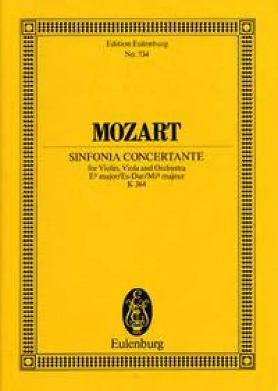 Wolfgang Amadeus Mozart Sinfonia Concertante In E Flat Major K 364 Orchester