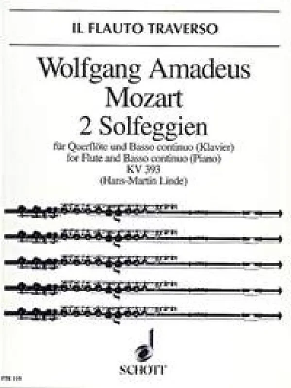 Wolfgang Amadeus Mozart Solfeggien(2) Kv393 Flöte mit Begleitung