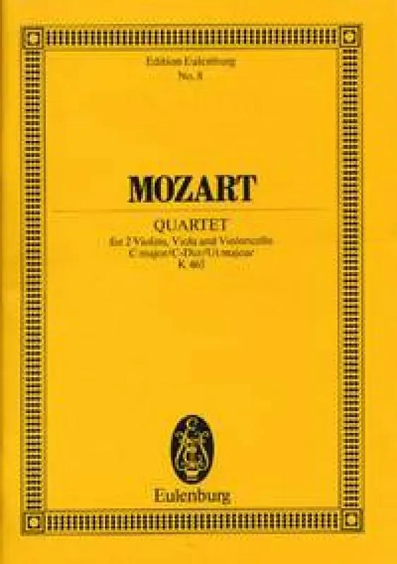Wolfgang Amadeus Mozart String Quartet In C Major KV 465 Streichquartett