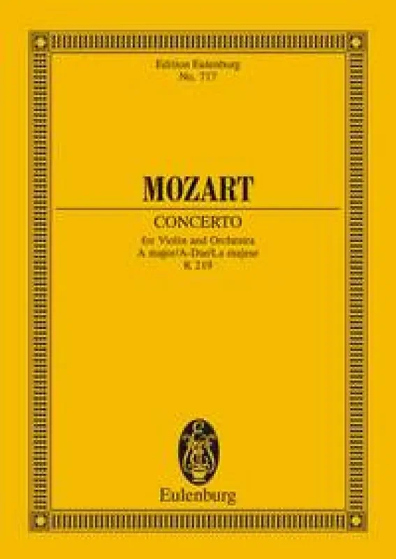 Wolfgang Amadeus Mozart Violin Concerto In A Major K219 Orchester