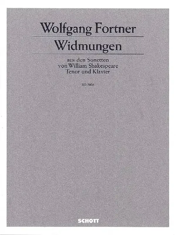 Wolfgang Fortner Widmungen Gesang mit Klavier