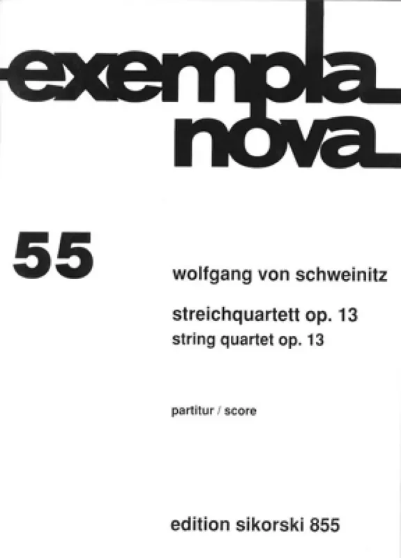 Wolfgang von Schweinitz Streichquartett Streichquartett