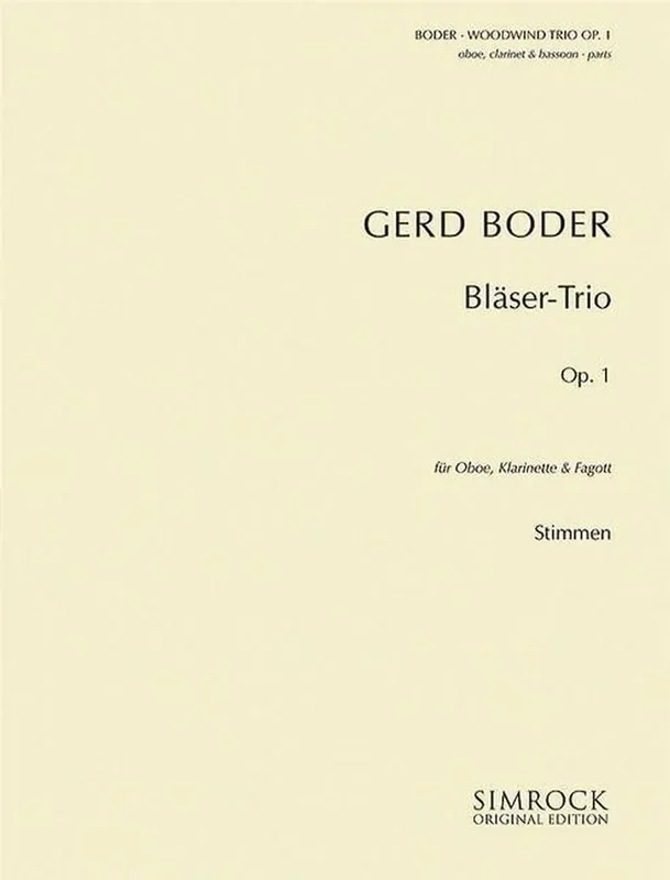 Woodwind Trio op. 1 Holzbläserensemble