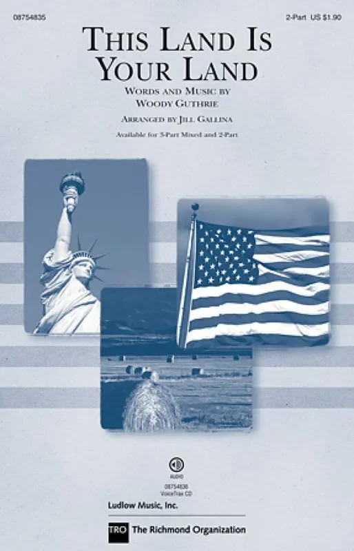 Woody Guthrie This Land Is Your Land (Arr. Jill Gallina) Frauenchor mit Begleitung