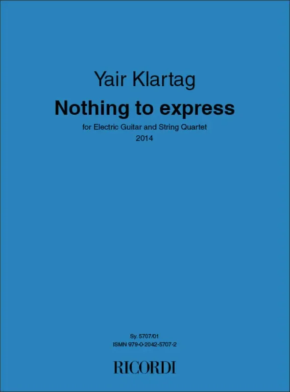 Yair Klartag Nothing to express Kammerensemble