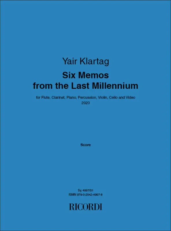 Yair Klartag Six Memos from the Last Millennium Kammerensemble