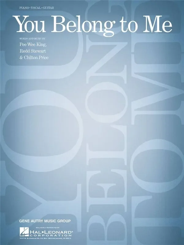 You Belong to Me Klavier, Gesang, Gitarre (Songbooks)