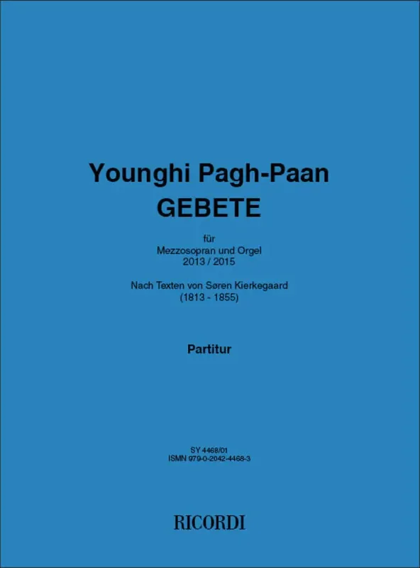 Younghi Pagh-Paan Gebete Gesang mit sonstiger Begleitung