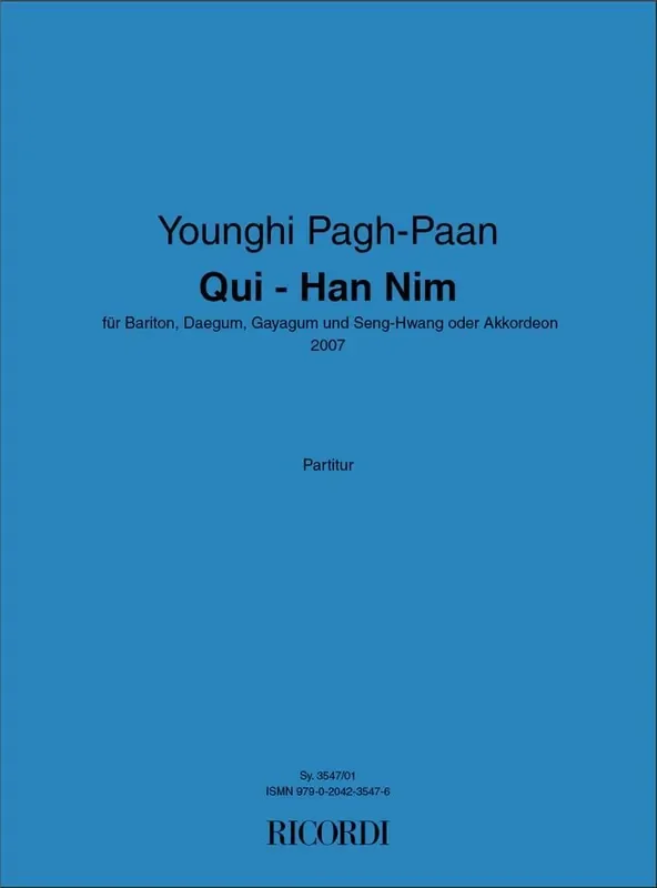 Younghi Pagh-Paan Qui – Han Nim Gesang mit sonstiger Begleitung