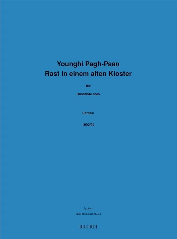 Younghi Pagh-Paan Rast in einem alten Kloster Flöte Solo