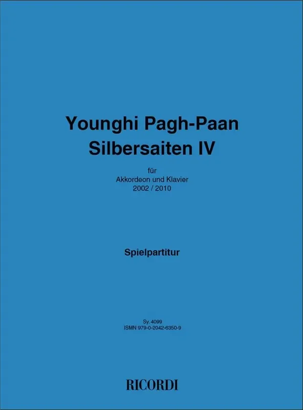 Younghi Pagh-Paan Silbersaiten IV Akkordeon mit Begleitung