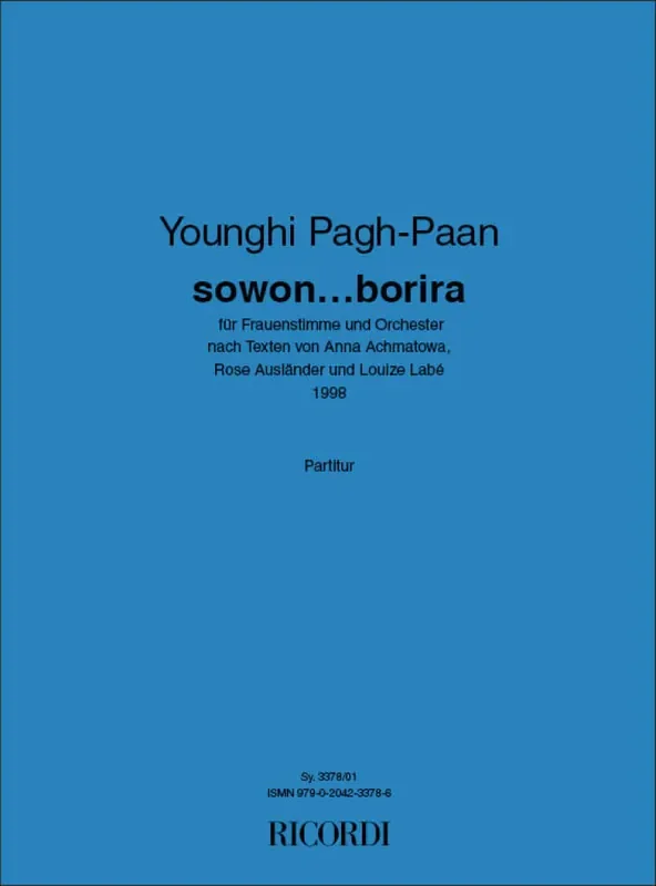 Younghi Pagh-Paan sowon…borira