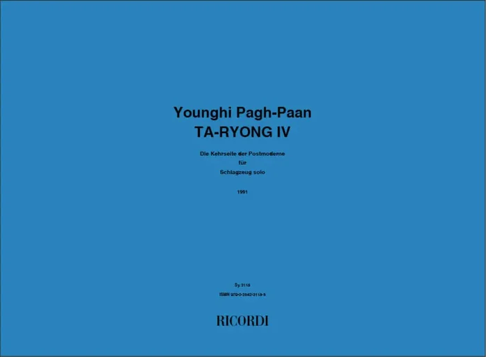 Younghi Pagh-Paan Ta-Ryong Iv Sonstige Percussion