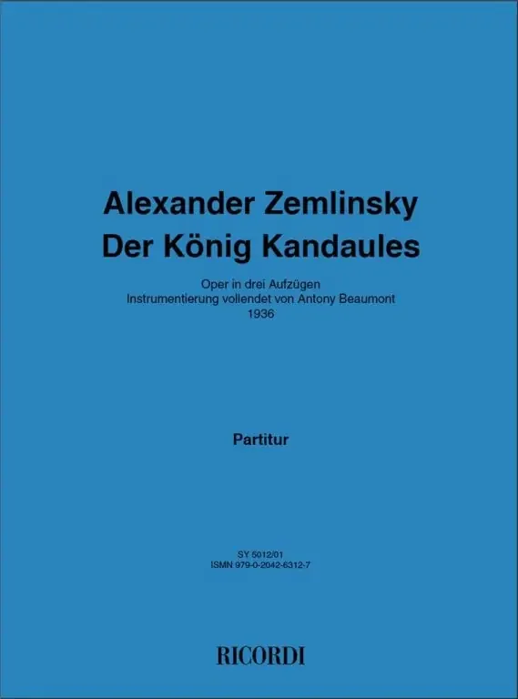 Zemlinsky, Alexander Der König Kandaules